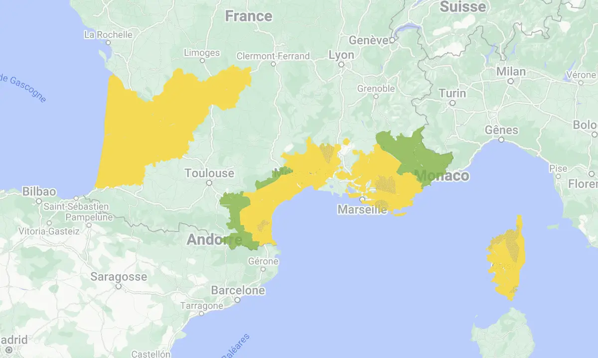 CARTE INTERACTIVE. Découvrez la vigilance feux de forêt de ce mercredi, près de chez vous