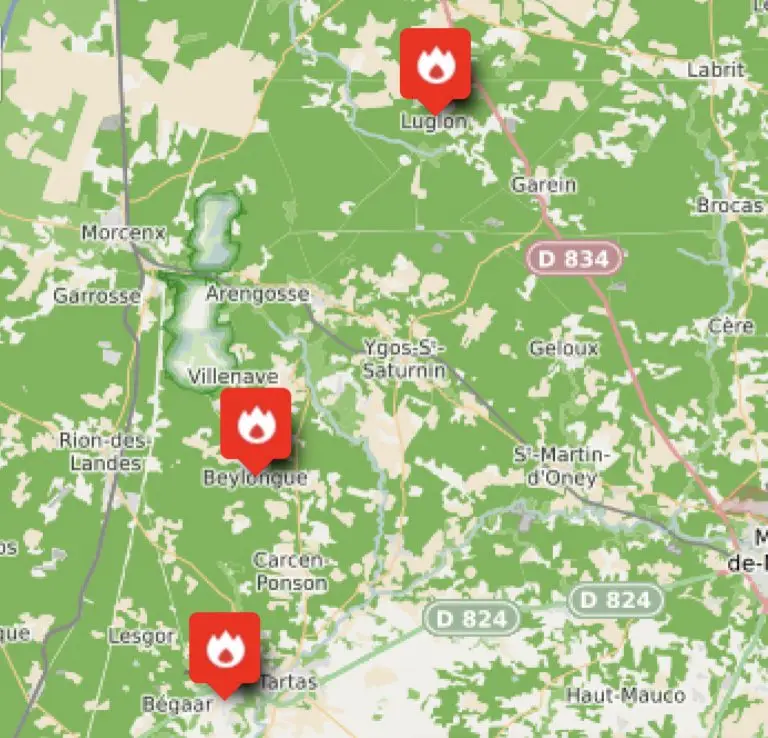 [EN DIRECT] Multiples feux de forêt ce matin dans les Landes